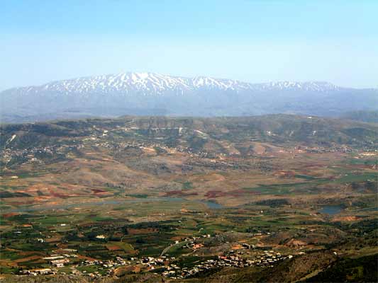 Bekaa-Ebene, Leontes, Antilibanon
